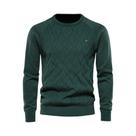 Suéter Masculino Quente De Tricô Gola Redonda Manga Longa Cor Sólida Moda Inverno AIOPESON Suéter Masculino Quente De Tricô Gola Redonda Manga Longa Cor Sólida Moda Inverno AIOPESON