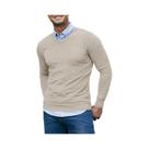 Suéter Masculino Slim Fit Com Decote Em V, Tricotado, Leve, Respirável, De Manga Longa, Casual Suéter Masculino Slim Fit Com Decote Em V, Tricotado, Leve, Respirável, De Manga Longa, Casual