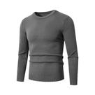 Suéter Masculino Slim Fit Com Gola Redonda, Leve, Macio, De Manga Longa, Casual E Elegante