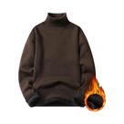 Suéter Masculino Slim Fit De Gola Alta, Pullover Quente Tricotado Para Outono E Inverno, Jumper