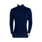 Suéter Masculino Slim Fit De Gola Alta, Pulôver De Malha Quente Para O Inverno, Algodão Coreano, Cor