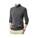 Suéter Masculino Slim Fit De Gola Alta, Quente, Macio E Grosso, Pullover De Veludo De Alta