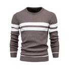 Suéter Masculino Slim Fit De Manga Longa Com Gola O E Patchwork, Quente E Casual, Moda Outono Suéter Masculino Slim Fit De Manga Longa Com Gola O E Patchwork, Quente E Casual, Moda Outono