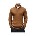 Suéter Masculino Slim Fit De Manga Longa Com Zíper, Gola Alta, Casual E Quente Para O Inverno Suéter Masculino Slim Fit De Manga Longa Com Zíper, Gola Alta, Casual E Quente Para O Inverno