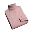 Suéter Masculino Slim Fit De Tricô Gola Alta Outono Alta Qualidade Anti-Pilling Manga Longa Cor