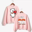 Suéter Moletom Blusa Gola Careca Adulto BTS Jin 92 ovelha e coração