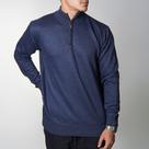 Suéter Old Money Meio Zíper com Gola Alta Masculino Manga Longa Gola polo Inverno Outono Diversas Co