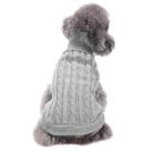 Suéter para cães CHBORCHICEN, roupas de inverno tricotadas (médio, cinza)