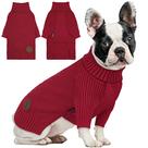 Suéter para cães Cyeollo Warm Turtlenneck, manga tricotada