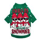 Suéter para cães Fitwarm XS Chillin Snowmen, roupas de inverno