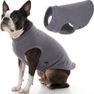 Suéter para cães Gooby Stretch Fleece Colete cinza para cães GG