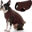 Suéter para cães Gooby Stretch Fleece Colete marrom para cães GG Suéter para cães Gooby Stretch Fleece Colete marrom para cães GG