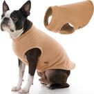 Suéter para cães Gooby Stretch Fleece Vest Sand para cães grandes