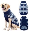 Suéter para cães KOOLTAIL Cable Knit, gola alta, quente, inverno, azul marinho M