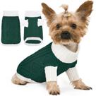 Suéter para cães Lorehelina Argyle Cable Knit Turtleneck S Green