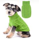 Suéter para cães Puppishy Small Warm Cable Knit Green