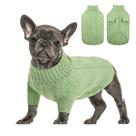 Suéter para cães Queenmore Pulôver Cable Knit Turtleneck Green S