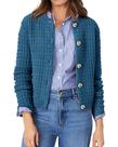Suéter PRETTYGARDEN Azul de Tricô com Botões Pequeno