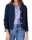 Suéter PRETTYGARDEN Azul Oscuro Cardigan de Punto Grande