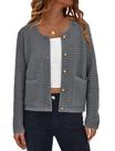 Suéter PRETTYGARDEN Cardigan Cinza de Tricô com Botões G