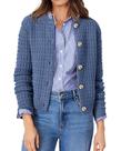 Suéter PRETTYGARDEN Cardigan de Punto para Mujer Gris Azul Talla S