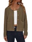 Suéter PRETTYGARDEN Cardigan de Tricô com Botões Verde Militar Escuro M