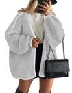Suéter PRETTYGARDEN Estilo2-Grey Manga Balão Oversized Tamanho S