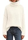 Suéter PRETTYGARDEN Gola Alta Manga Longa Oversized XL Branco Suéter PRETTYGARDEN Gola Alta Manga Longa Oversized XL Branco