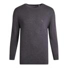 Suéter Reserva Gola Careca Tricot Masculino Cinza Escuro