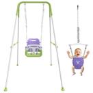 Suéter Toddler Swing & Baby 2 em 1 dobrável com almofada roxa Suéter Toddler Swing & Baby 2 em 1 dobrável com almofada roxa