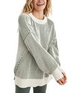 Suéter Tomosc Beyond Chenille para mulheres 2025 verde inverno S