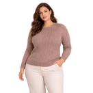 Suéter Tricô Feminino City Lady by Facinelli Plus Size 658140 Nude Suéter Tricô Feminino City Lady by Facinelli Plus Size 658140 Nude