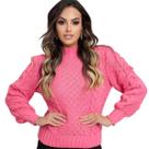 Suéter Tricô Inverno Luxuosa Quentinho Proteção Premium Lã Esquenta Frio Confortável Aquece Bufante Moda