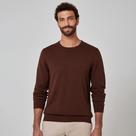 Suéter Tricot Dudalina Basic In26 Marrom Masculino