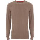 Suéter Tricot Dudalina Basic Ou24 Bege Escuro Masculino