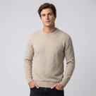 Suéter Tricot Dudalina Textura Favo Ou26 Bege Masculino Suéter Tricot Dudalina Textura Favo Ou26 Bege Masculino