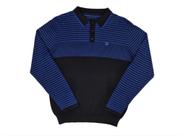 Sueter Tricot Manga Longa, Gola Polo, 100% Algodão 17008