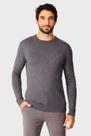 Suéter Tricot Reserva Gola Careca Cinza Mescla Escuro - Cor Cinza - Tamanho M/M