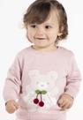Suéter Ursinho Rosa Cereja Infantil Mini Lady Suéter Ursinho Rosa Cereja Infantil Mini Lady