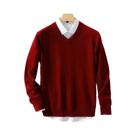 Suéteres Masculinos De Lã E Cashmere Com Decote Em V, Malhas De Alta Qualidade Para Primavera E