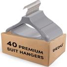 Suit Hangers DEDU, pacote com 40, cinza, extra largo, 45 cm