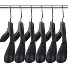 Suit Hangers DEDU, pacote com 6, plástico preto, 45 cm de largura
