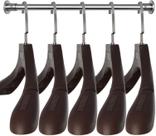 Suit Hangers DEDU para homens, pacote com 20 unidades, extra largas, antiderrapantes, marrons