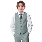 Suit Mengfeiyuaner Boys Slim Fit Sage Green para meninos de 2 a 17 anos