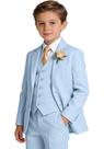 Suit Trasign Linen Boys 5T Slim Fit, criança, azul celeste