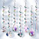 Sun Catchers GZCGLN 7 peças de ornamentos pendurados em cristal de 17 cm