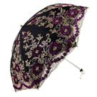 Sun Parasol Honeystore Wedding Lace com proteção UV preta