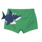 Sunga Boxer Bebê Proteção UV Tubarão Verde Camaleão Costão