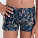 Sunga boxer infantil com estampa de coral