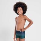 Sunga boxer infantil estampada coordenada listrada